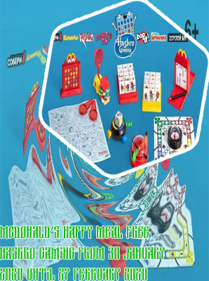 Mcdonalds happy meal hasbro games 2023