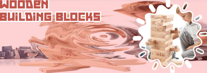 Wooden building blocks game